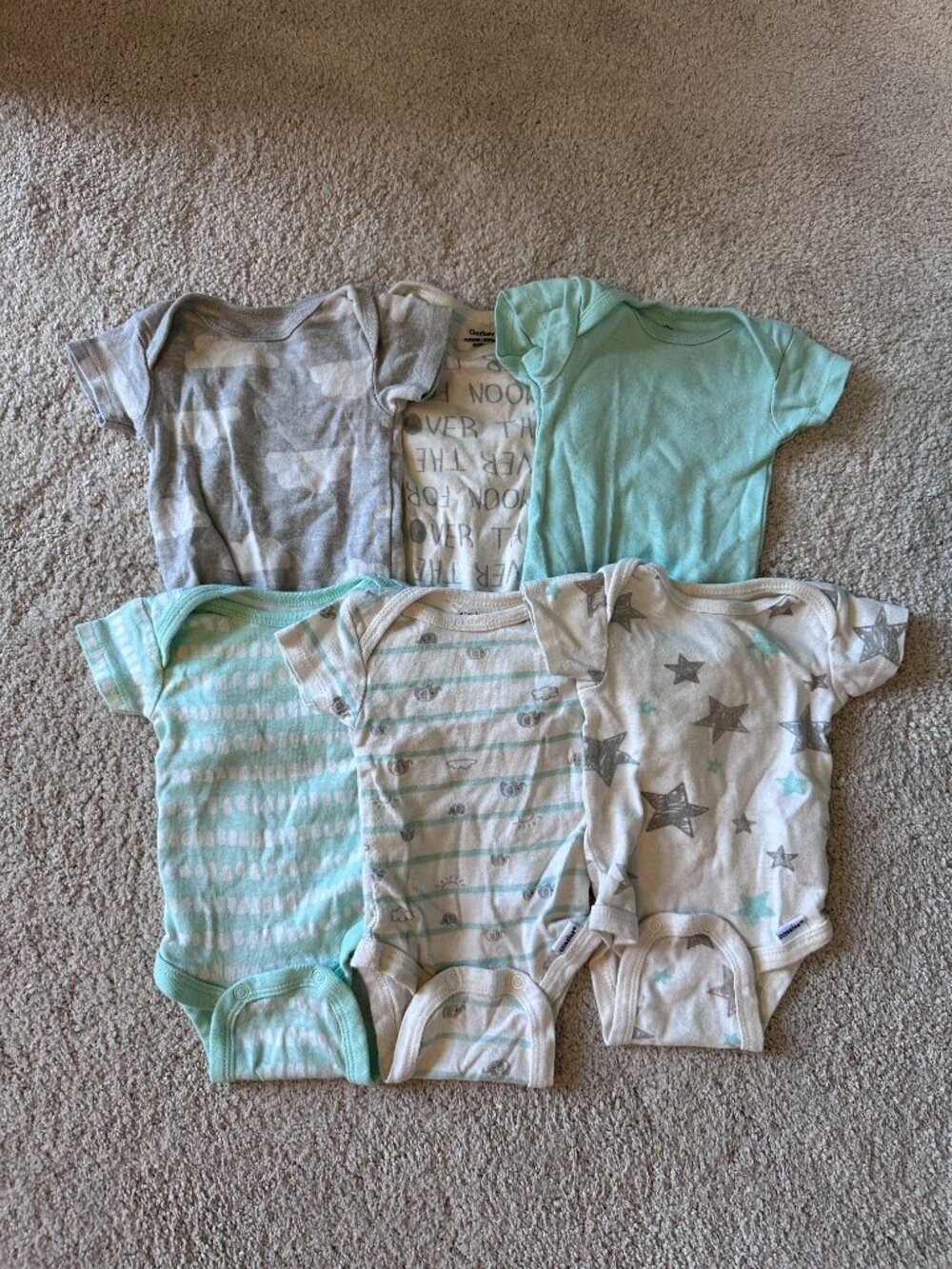 Gerber NB Short Sleeve onesies